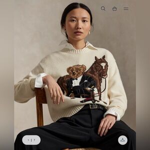 Polo Ralph Lauren Women Cream XS Horse Sweater Lunar New Year 2026 NWT RARE